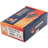 MAGMA Severe Duty MSD2467M Semi-Metallic Brake Pads, Rear 2022-2023 Red Shim