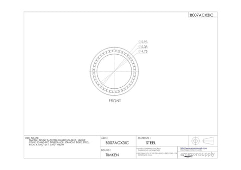 Timken Tapered Roller Bearing Cone - L225842