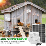 Solar Powered Exhaust Fan Pro, 15 W Solar Panel + 6 Inch High Speed Exhaust F...