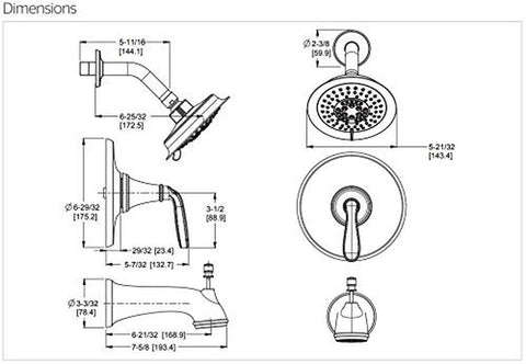 Pfister LG897MGY LG89-7MGY Northcott 1-Handle Shower, Trim Only, in Tuscan Br...