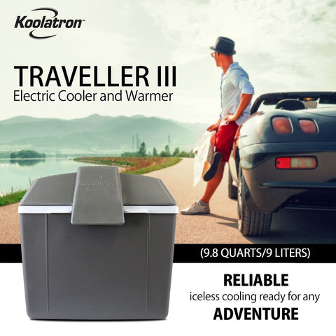 Koolatron Electric Portable Cooler Plug in 12V Car Cooler/Warmer 9.8 qt (9 L)...