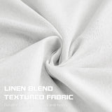 MAIHER 102 Inches Long Full Blackout White Pinched Pleat Linen Curtains, Extr...