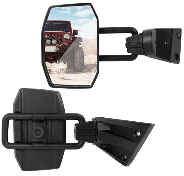 Anti-shake Door Off Mirrors Compatible with 2007-2018 Jeep Wrangler JK JKU Un...