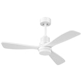 Obabala 52'' White Ceiling Fan with Lights Modern Ceiling Fan with Remote Con...