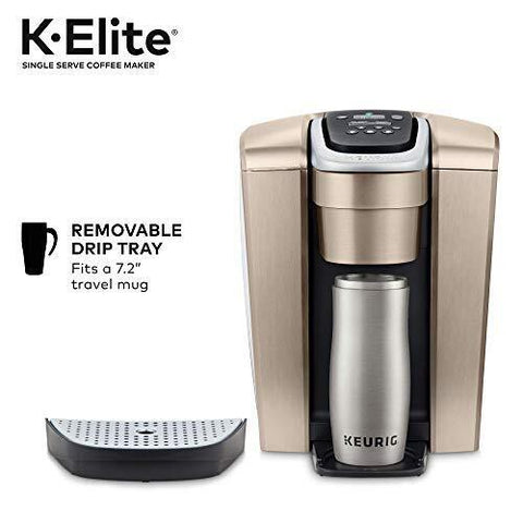 Keurig K-Elite Single Serve K-Cup Pod Coffee Maker, One Size, Brushed Gold