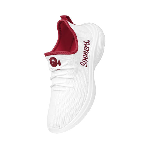 FOCO Women's NCAA Team Logo Athletic Shoes Sneakers Oklahoma Sooners 8 White