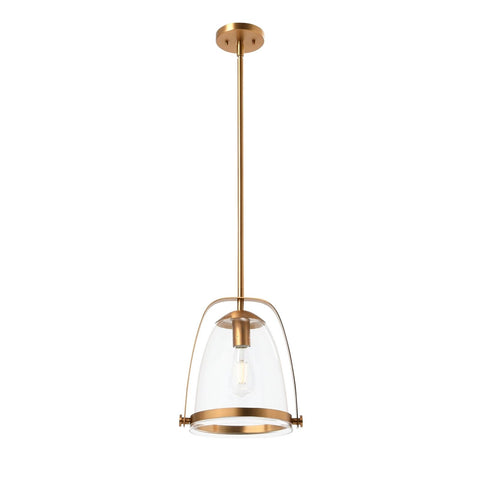 Jonah - Metal and Glass Ceiling Light, Brushed Gold