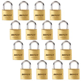 SEPOX&#174; 16 Pcs Pack Solid Brass Padlock with Same Keys 24 Pcs, Heavy Duty &