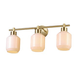 Globe Electric 52055 Cannes 3-Light, Gold Bathroom Vanity Light Fixtures, Mod...