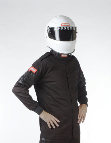 RaceQuip Racing Driver Fire Suit Jacket Single Layer SFI 3.2A/ 1 Black X-Larg...