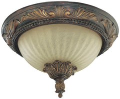 Quorum 3230-13-88 Traditional Two Light Ceiling Mount from Madeleine Collecti...