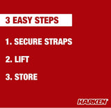 HARKEN - Kayak Overhead Garage Storage 10 ft Ceiling, 60 lb Max (2 Point)