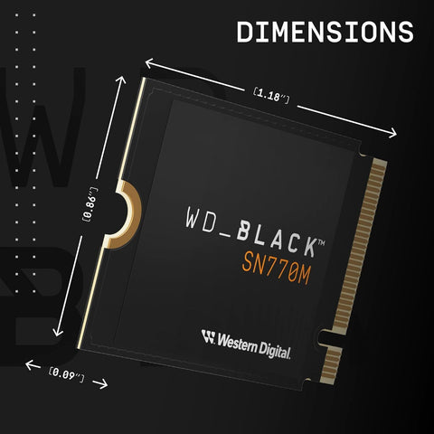 WD_BLACK 500GB SN770M M.2 2230 NVMe SSD for Handheld Gaming 500GB, Black