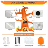 DomKom 8 FT Halloween Inflatable Decorations Spooky Tree with Ghost and Pumpk...