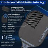 YC DGYCASI 16mm Pickleball Paddles Professional, 2024 USAPA Approved T700 Car...