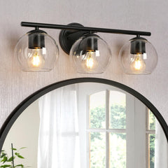 Bathroom Light Fixtures, 3 Light Black Vanity Lights Modern Farmhouse Bathroo...