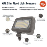 HALO Outdoor Integrated LED Large Floodlight, Bronze Finish, Selectable CCT 3...