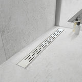 Linear Shower Drain, Shower Drain 48 inch with Bar Pattern Grate, Durable AIS...