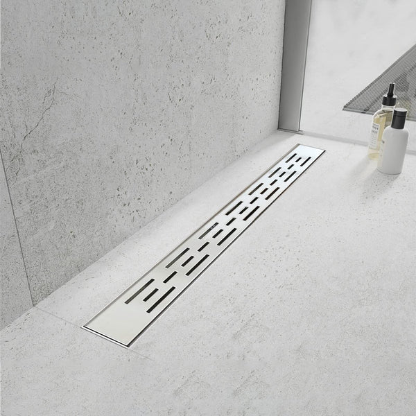 Linear Shower Drain, Shower Drain 48 inch with Bar Pattern Grate, Durable AIS...