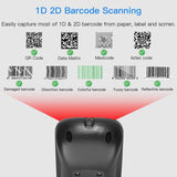 Eyoyo 2D Hands-Free Barcode Scanner, Omnidirectional USB Wired Desktop Barcod...