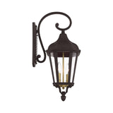 Livex Lighting 2 Light TBK Outdoor Wall Lantern, Textured Black 9"W x 23.5"H