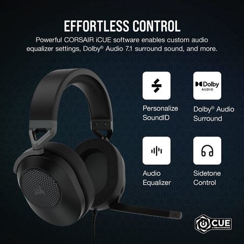 CORSAIR HS65 SURROUND Multiplatform Wired Gaming Headset &#8211; Dolby Atmos &#8