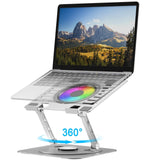 Laptop Stand,with 360&#176;Rotating Base,External Cooling Fan,Adjustable RGB Lig