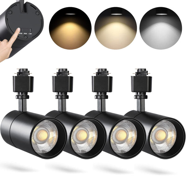 VANoopee 3-Color 30W H Track Lighting Heads Dimmable Bright LED Track Lightin...