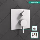 hansgrohe 15862701 Ecostat Square with Diverter Matte White GPM Pressure Bala...