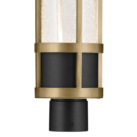 Kichler Camillo LED Textured Black with Natural Brass Modern Outdoor Post Lig...