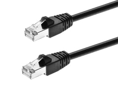 Monoprice Cat6A 100ft Black Patch Cable Double Shielded (S/FTP) 26AWG 10G Pur...