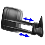 DNA Motoring TWM-002-T111-BK-R Powered Towing Mirror Right/Passenger Compatib...
