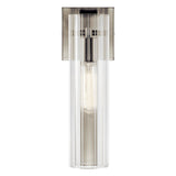 KICHLER Jemsa 1 Light Wall Sconce, Modern Light with Clear Fluted Glass in Br...