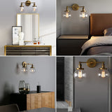 Phansthy Double Sconce Vintage Industrial 2-Light Wall Light with 5.9 Inches ...