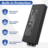 GOOVER 180W Dimmable LED Driver,12V 5-in-1 Dimmable Power Supply,3-Channels A...