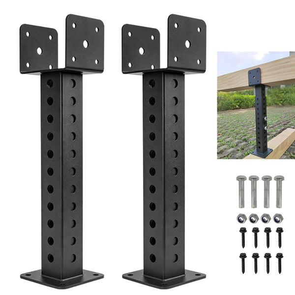 2PCS Roof Riser for Pergola Roof Riser Beam Bracket, Roof Riser 3-1/2" Saddle...