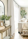 100% Blackout Shield Faux Linen Blackout Curtains for Bedroom 108 Inches Long...