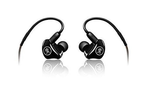 Mackie MP-240 Monitor Earphones Dual Hybrid Driver, Black
