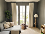 Pinch Pleated Curtains 108 Inches Long,Linen Blackout Curtains with Blackout ...