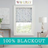 Waverly Annisa Jacobean Floral 100% Blackout Roman Shade, Cordless and Noise ...