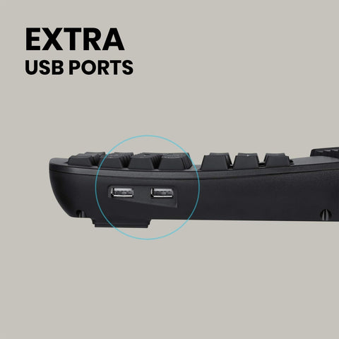 Perixx PERIBOARD-312 Ergonomic Backlit Keyboard - Wired USB with 2 Hubs - Nat...