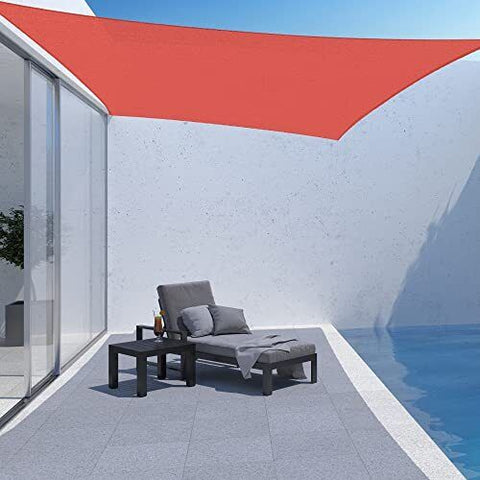 AsterOutdoor Sun Shade Sail Rectangle 16' x 20' UV Block x 20', Terra