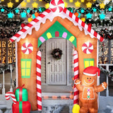 Hioasis 10 FT Christmas Inflatable Decorations - Archway with Gingerbread Man...