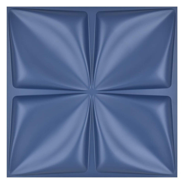 Art3d Navy Blue 3D Wall Panel PVC Flower Design Cover 32 Sqft, for Interior W...
