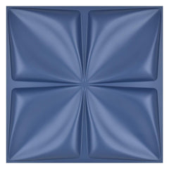 Art3d Navy Blue 3D Wall Panel PVC Flower Design Cover 32 Sqft, for Interior W...