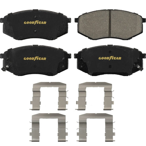 Goodyear Brakes GYD1397 | Ceramic Front Brake Pads fits Hyundai Creta 19-17, ...