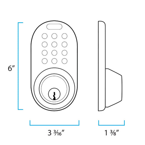 MiLocks DFL-02P Electronic Touchpad Entry Keyless Deadbolt and Passage Gold