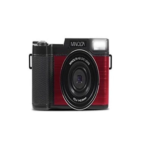 Minolta MND30 30 MP / 2.7K Ultra HD Digital Camera (Red) one size, Red