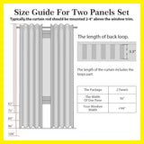 100% Blackout Shield Faux Linen Blackout Curtains for Bedroom 108 Inches Long...