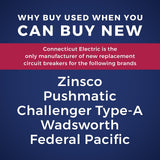 UBIF250N-New Federal Pacific Electric Stab-Lok NA250 Replacement. Two Pole 50...